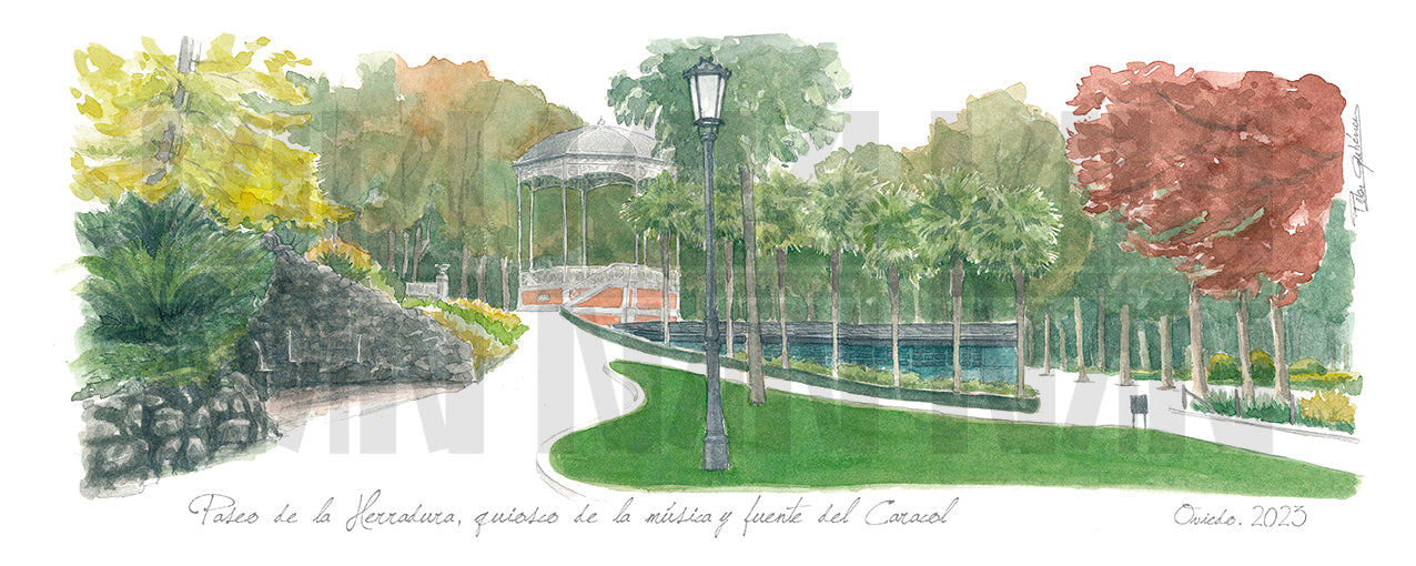 Lámina del Quiosco de la música