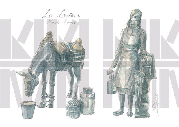 Juego de postales de esculturas de Oviedo-1