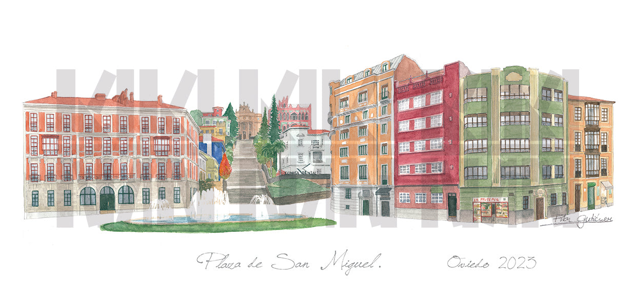 Lámina de la Plaza de San Miguel
