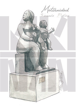 Juego de postales de esculturas de Oviedo-1