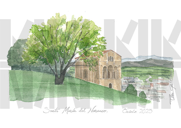 Juego de postales de Prerrománico asturiano